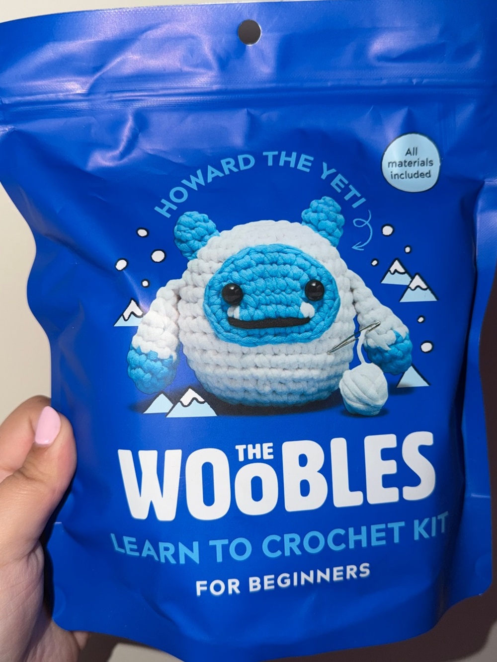 The Woobles Learn to Crochet Kit - Blue & White Howard the Yeti